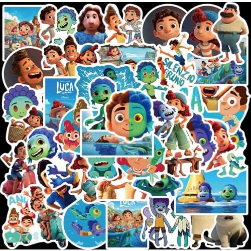 10/50pcs Disney Movie Luca Stickers for Kids Stationery Scrapbooking Skateboard Laptop Guitar Anime Sticker Hot toys