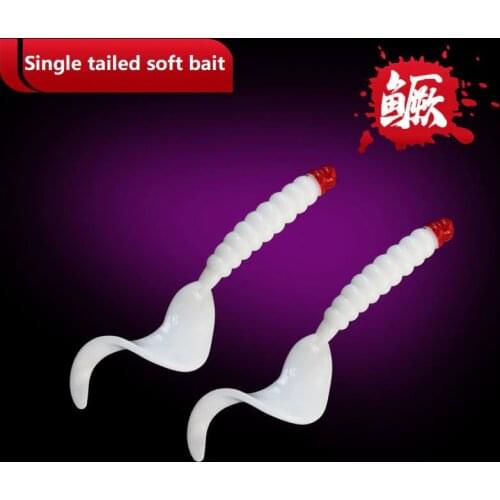 10Pcs/lot Fishing soft Lures 35mm-70mm 0.7-2.2g Artificial Silicone Wobblers Bait worm Carp Grub Long Tail Lure Fishing Tackle