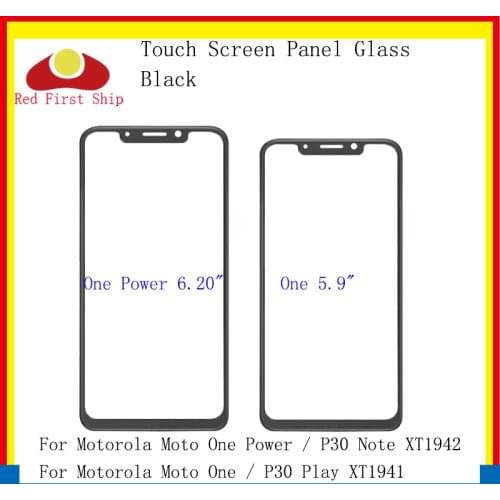 10Pcs/lot Touch Screen For Motorola Moto One P30 Play XT1941 Touch Panel Front Outer LCD Glass Lens One Power P30 Note XT1942