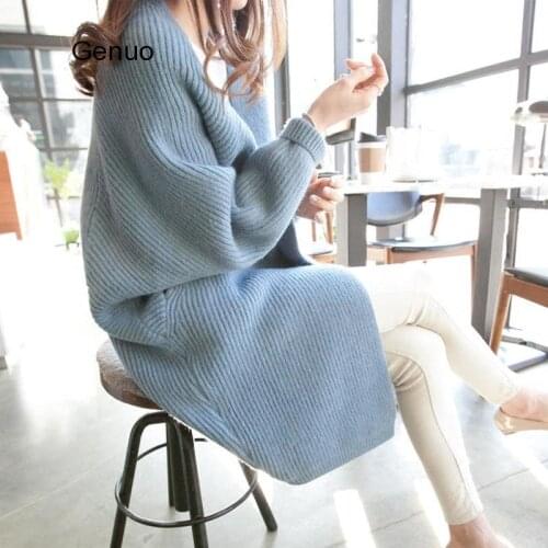 2020 Autumn Winter Batwing Sleeve Knitwear Cardigan Women Large Size Knitted Sweater Cardigan Female Elegant Jumper Coat
