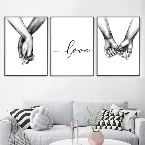 Practical 3PCS Canvas Painting Wall Art Picture Board Mural Nordic Posters and Prints Poster Love Sheets Decorative Wall Picture