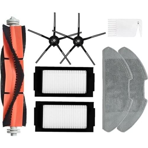 8Pcs Replacement Parts Kit for Xiaomi Mijia Pro Robot Vacuum Cleaner Side Roller Main Brush HEPA Filter Mop Pads