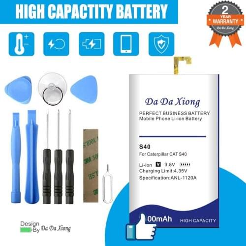 3600mah for CAT S40 battery 458002-S40 with repair tool screwdriver sticker
