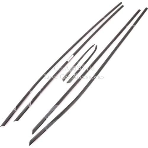 Black Stainless Steel Down Window Pillar Trims Cover For Toyota RAV4 2019-2021 Door Lower Frames Decoration Car Accessories