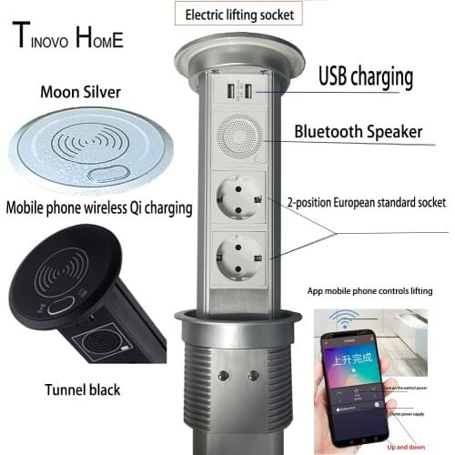 European socket / electric lifting socket /WiFi wireless intelligent control wireless charging Bluetooth speaker kitchen socket