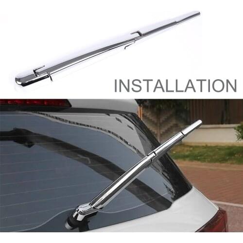 JEAZEA Chrome ABS Car Exterior Rear Window Rain Wiper Arm Blade Cover Trim Overlay Stickers For Hyundai IX35 2018 Car Styling