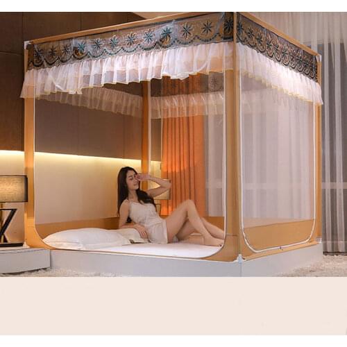 Summer Mosquito Net Bed Mosquito Repellent 1.2/1.5/1.8/2.0m Bed Adult Children Insect Mesh Three-Door Foldable Zipper Portable