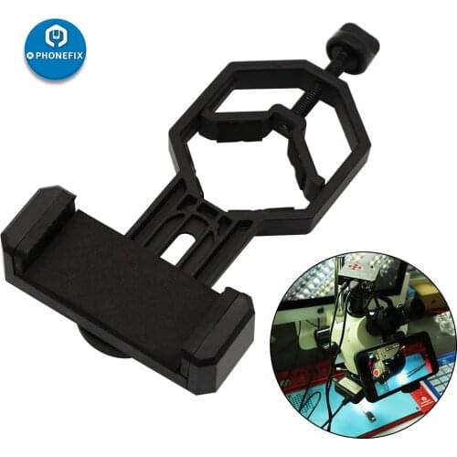 Cell Phone Adapter with Spring Clamp Mount Monocular Microscope Accessories Adapt Telescope Holder Stand Clip Accessory Bracket
