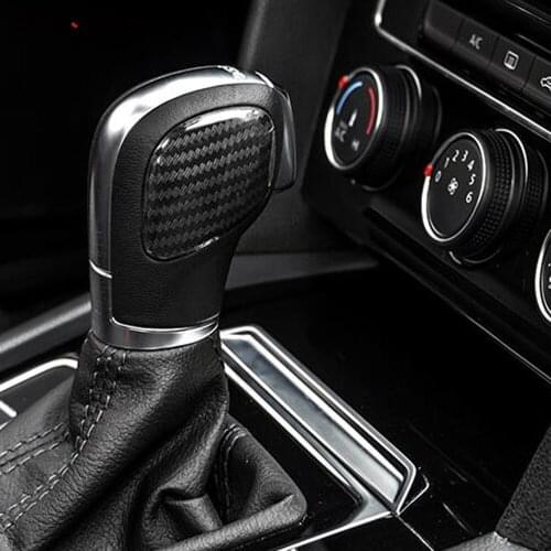 For Volkswagen Golf Variant 2014-2019 2020 Carbon Fiber Gear Shift Head Cover Trim Decoration Sticker Accessories Car Styling