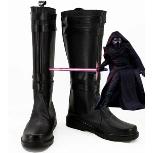 2015 New Star Kylo Ren Wars Boots Cosplay Shoes Custom Made For Adult Men
