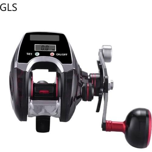 New 6.3:1/8.0:1 Fishing Reel Left/Right Hand Low Profile Line Counter Fishing Tackle Gear with Digital Display Carretilha Pesca