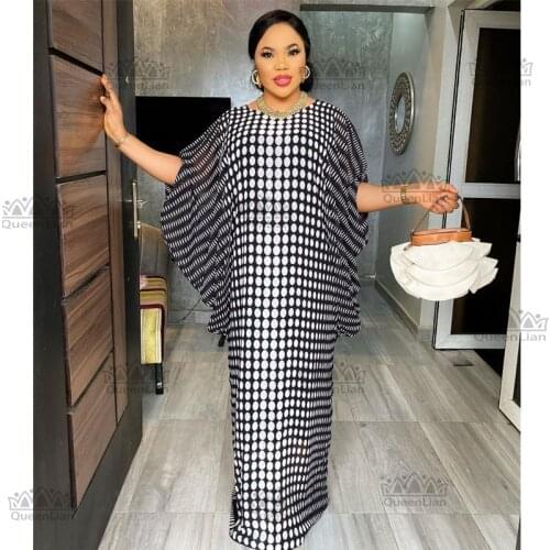 Oversized New African Loose Design Chiffon Long sleeve Dashiki Dress For Lady（CPYD