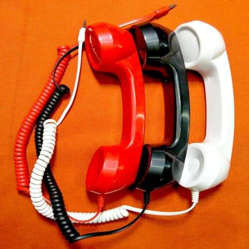 New Diamond Style Beautiful 3.5mm Mic Retro Telephone Cell Phone Handset Receiver For iPhone Fancy Gift Mobile Phone Receiver