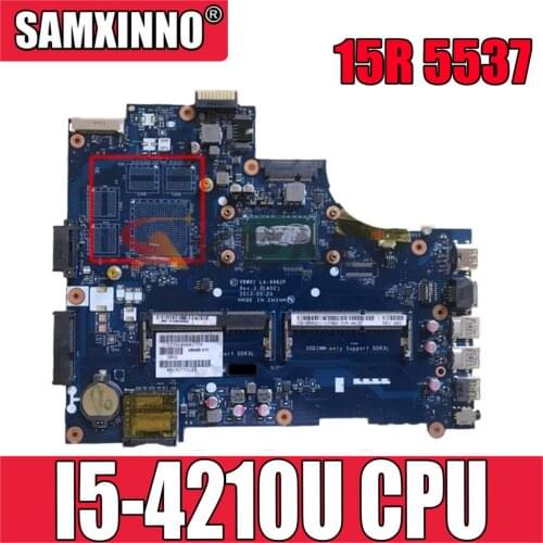Original Laptop motherboard For DELL Inspiron 15R 5537 3537 SR170 I5-4210U Mainboard VBW01 CN-000GCY 000GCY VBW01 LA-9982P
