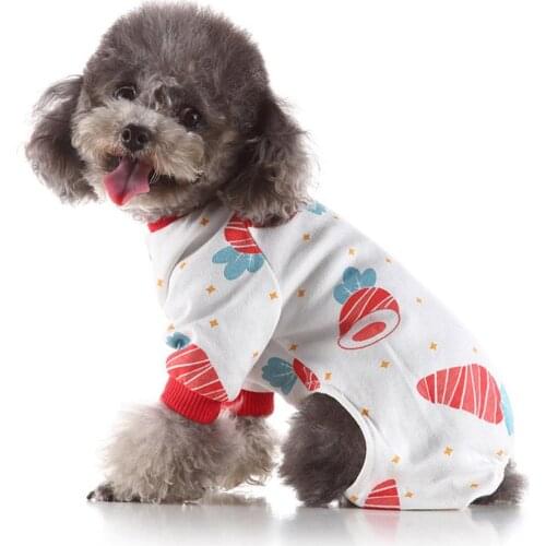 Pet Printing Pajamas Autumn Winter Cotton Pet Dog Night Wear