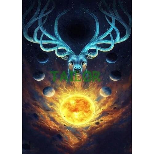 Full square Home Decor Gift Cross stitch 5D diamond painting haft diamentowy kit set Cuadros animal Mosaic colours deer art 39