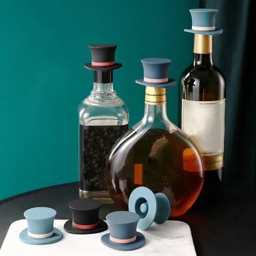 Silicone Wine Bottle Stopper Creative Magic Hat Shape Household Bar Champagne Beer Cap Leak proof Drinking Storage Cover