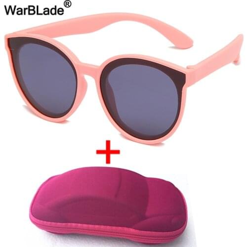 WarBlade Lovely Polarized Kids Sunglasses Fashion Brand Children Sun Glasses For Boys Girls Silicone Flexible Baby Eyewear UV400