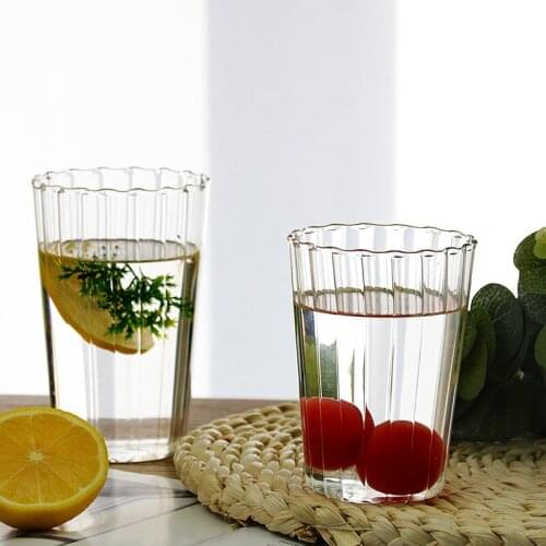 Restaurant Glass Coffee Cup Milk Tea Cocktail Glass Transparent Glass Mugs Juice Beverages Cup Home Office Bar Drinkware Mug