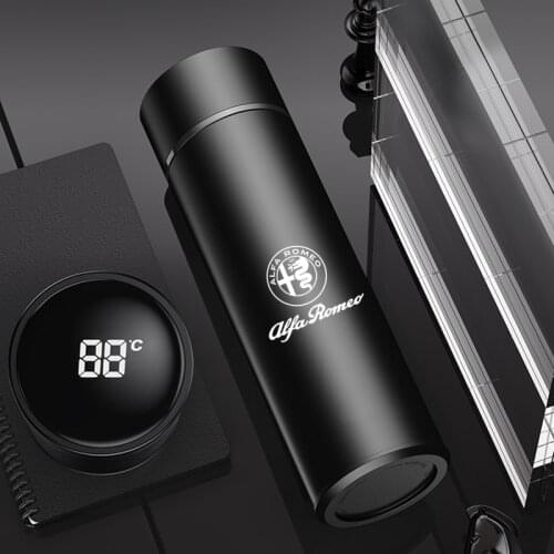 Vacuum Stainless Steel Thermos Intelligent Temperature Display Water Bottle For Alfa Romeo giulia stelvio giulietta 159 147 156