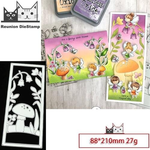 Reunion New Design Craft Metal Die Cuts Mushroom Rectangular Cutting Die Scrapbooking Album DIY Paper Card Embossing Stencils