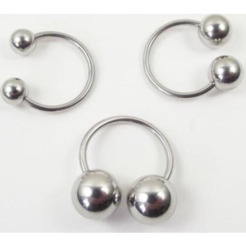 2 Pieces Stainless Steel Barbell Horseshoe Rings Eyebrow Banana Curved Tragus Ear Piercing PA Nipple Ring Bar Lips Body Jewelry