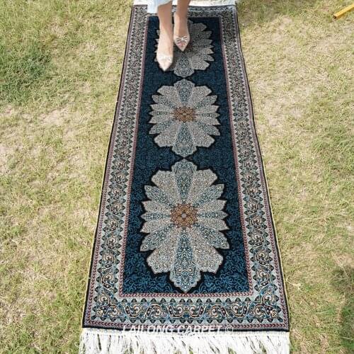 2'x6' All-over Handmade Silk Rug Runner Lobby Hallway Carpet (TJ110A)
