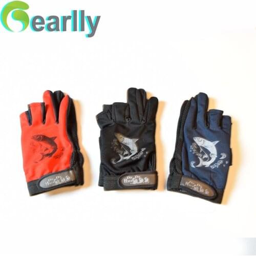 2016 New Design Durable Anti-Slip Anti-Cut 3 Cut Finger Anti Slip Camouflage Outdoor Fishing Gloves 3 Cut