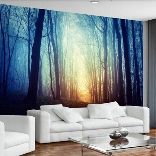3D Misty Forest Wallpaper Mural for Living Room Bedroom Sofa TV Background Wall Covering Photo Wallpaper Fog Nature Murals