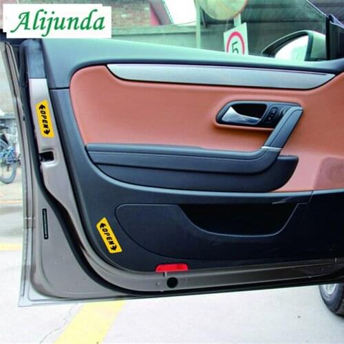 4pcs/set car styling fusion escort door open warning sticker FOR Chery EMGRAND Geely Vision SC7 MK CK Cross Gleagle SC7