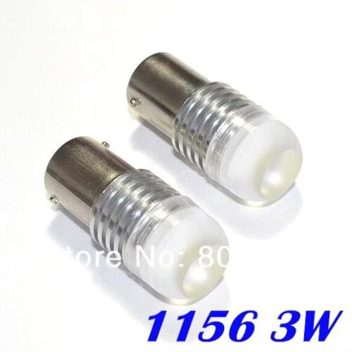 50pcs/lot 1156 led light BA15S Super White SMD LED Projector Light Bulb 3W Car Stop Brake Signal Lights Bulb Lamps 12V