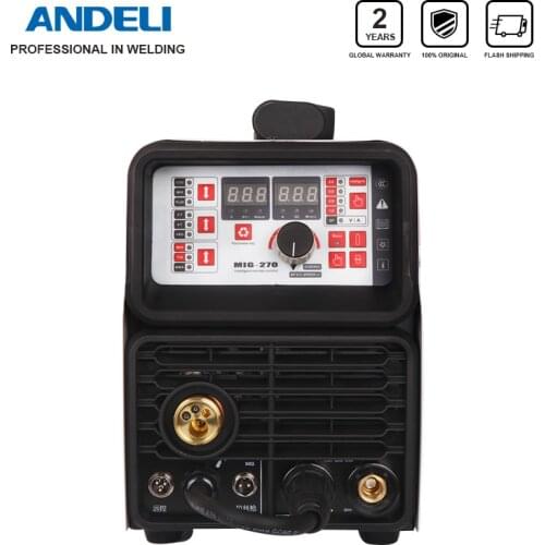 ANDELI Portable Intelligent CO2 MIG Lasser MIG-270 Multifunctional 4 in 1 MIG/TIG/MMA/Wire drawing Lassen Lasmachine wire feeder