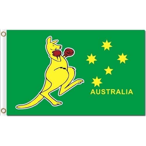 Australia Boxing Kangaroo Flag 3'x5' Polyester Banner