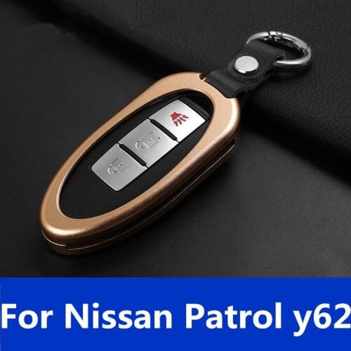 Anti-collision and scratch-resistant key shell keychain metal key bag cover Key case aluminum alloy set For Nissan Patrol y62