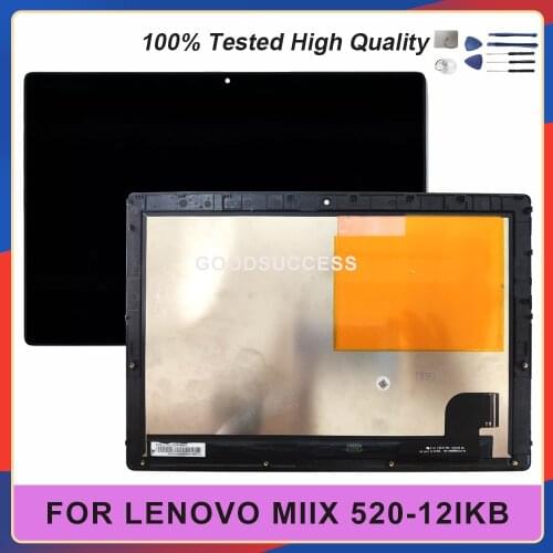 New 12.2" For Lenovo MIIX 520-12IKB LCD FHD 5D10P92347 5D10P92363 Display Touch Screen Digtizer Assembly Free Tools