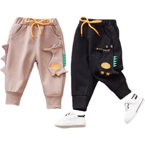 Dinosaur Print Childrens Pants Spring Toddler Boy Pants Infant Casual Cotton Trousers Baby Clothes Newborn Girl Sports Pant