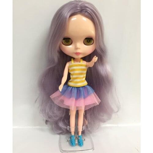 Purple hair Nude Blyth Doll Factory doll Suitable For DIY For Girls 20170803 PP