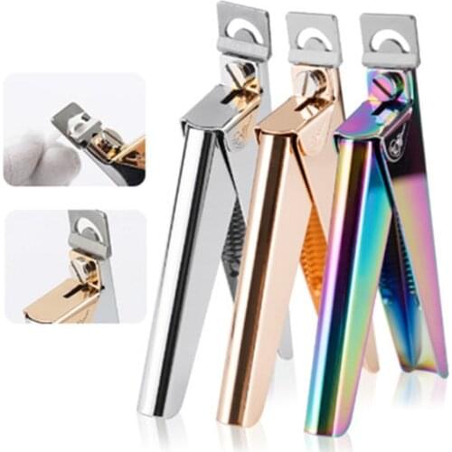 1PC Rainbow Nail Art Clipper Cutter Edge Cutters Trimmer False Nail Tips Scissor Stainless Steel Nail Toe Cutter Manicure Tools