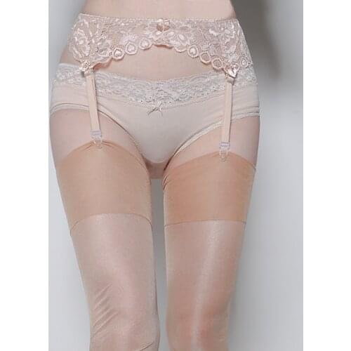 M - XL Plus Size Lingerie Women Sexy Lace Transparent Thigh-Highs Garter Adjustable Waist Suspender Belt For Stockings Underwear