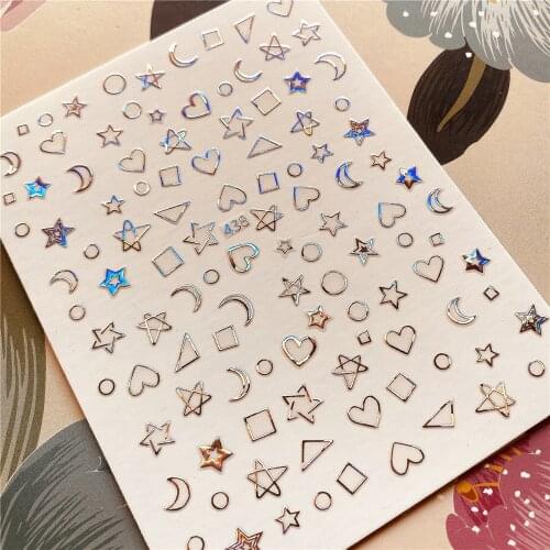 317-318-437-438 Star Moon Love 3D Back glue Nail decal Nail sticker Nail decoration Nail art Nail tool Nail ornament