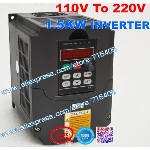 New! Variable Voltage Inverter AC 110V to 220V AC Inverter 1.5kw Variable Frequency Driver with Potentiometer Knob