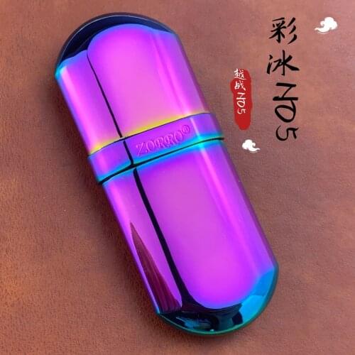 Original zorro lighter.Ultra Thin 5mm Pure Copper Kerosene Cigarette Lighter.Old Trench windproof nostalgic Gasoline oil smoking