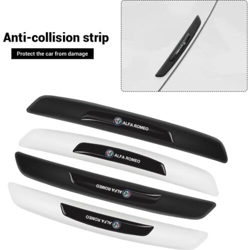 4Pcs Car Anti-Collision Strip Car Door Anti-Scratch Protector Stickers For Alfa Romeo Giulia Stelvio Giulietta Spider GT Mito