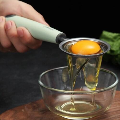 Egg Yolk Separator Food-grade Egg Blender Protein Safe Divider Practical Agitator Hand Rotary Kitchen Cooking Gadget Baking Tool