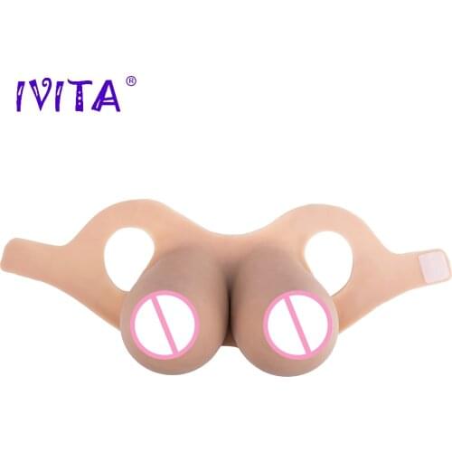 IVITA 8300g Realistic Silicone Breast Forms Fake Boobs For Crossdresser Drag Queen Shemale Transgender Enhancer Breasts Form