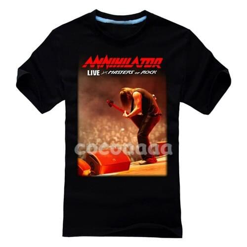 9 kinds Annihilator Rock live Show Brand shirt 3D mma fitness Hardrock heavy Metal 100%Cotton thrash rocker streetwear Customize