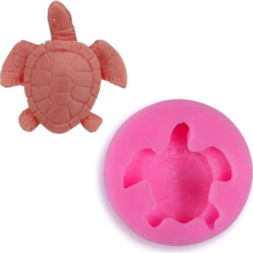Silicone Fondant Mold Sea Turtle Shape Ocean Mould DIY Cake Molds Soap Molds Chocolate Pastry Bakeware Fondant Chocolate Mould