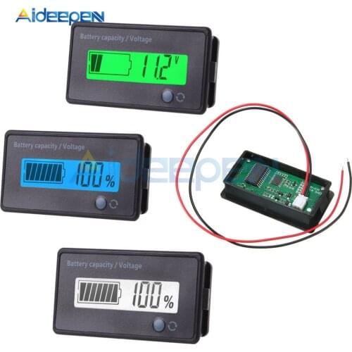 7-100V LCD Acid Lead Lithium Battery Capacity Indicator Voltmeter Voltage Tester For Car Motorcycle Bicycle Battery Tester