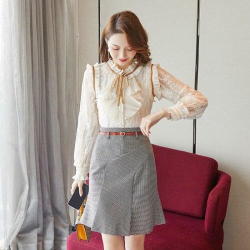 Xishang foreign style suit womens two piece 2020 spring dress new Korean fashion versatile slim suit skirt