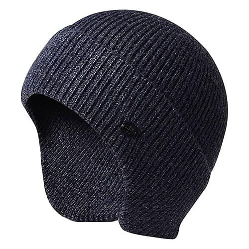 2020 Winter Fashion Black knitted wool hat mens hip hop elastic short mens Ski Hat ear protection cap